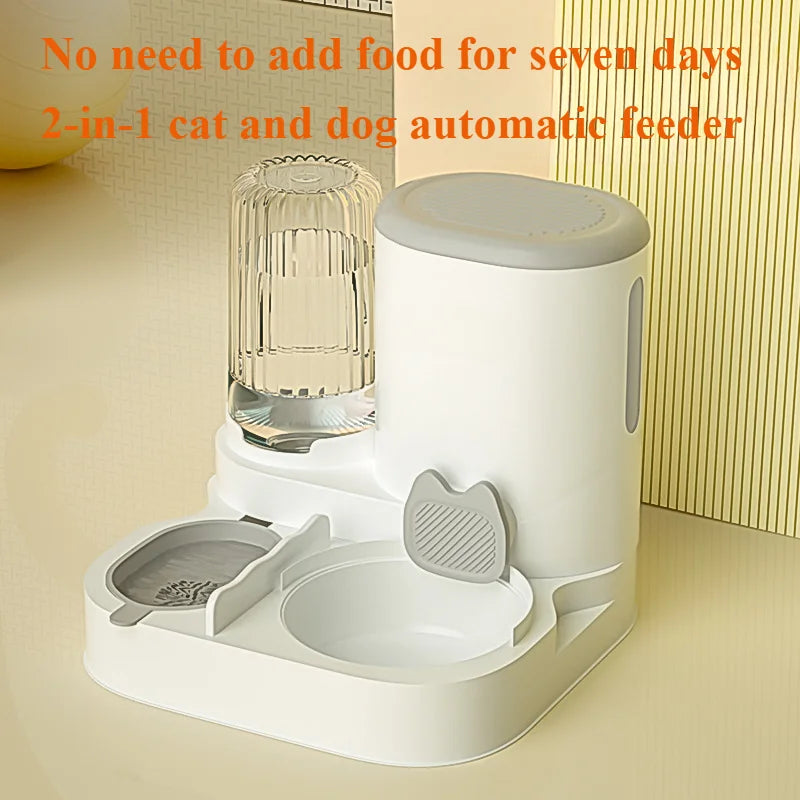Automatischer Futternapf für Katzen, Hunde, Haustiere, Wasserspender, integrierter Katzennapf, Katzenfutternapf, Hunde, Essen, Trinken