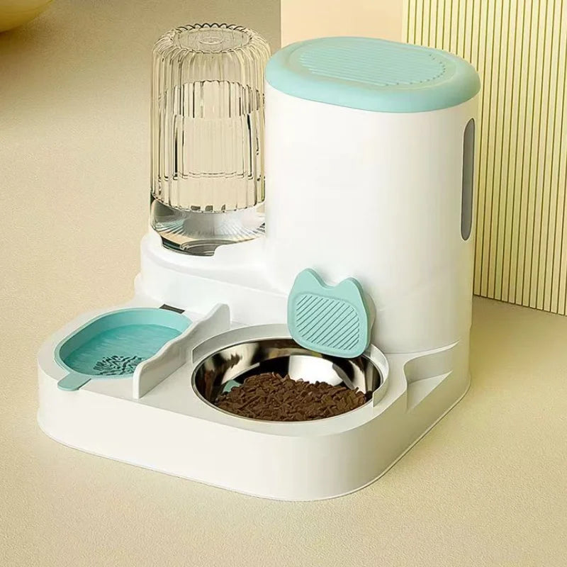 Automatischer Futternapf für Katzen, Hunde, Haustiere, Wasserspender, integrierter Katzennapf, Katzenfutternapf, Hunde, Essen, Trinken