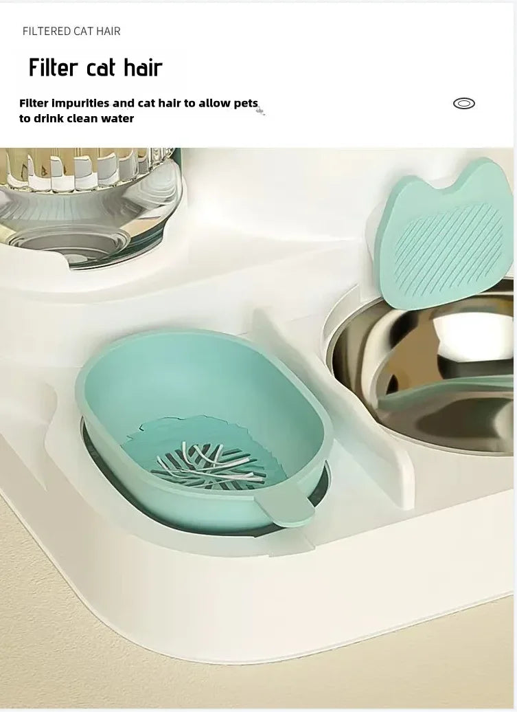 Automatischer Futternapf für Katzen, Hunde, Haustiere, Wasserspender, integrierter Katzennapf, Katzenfutternapf, Hunde, Essen, Trinken