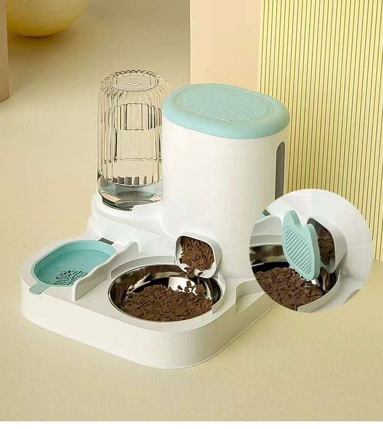 Automatischer Futternapf für Katzen, Hunde, Haustiere, Wasserspender, integrierter Katzennapf, Katzenfutternapf, Hunde, Essen, Trinken